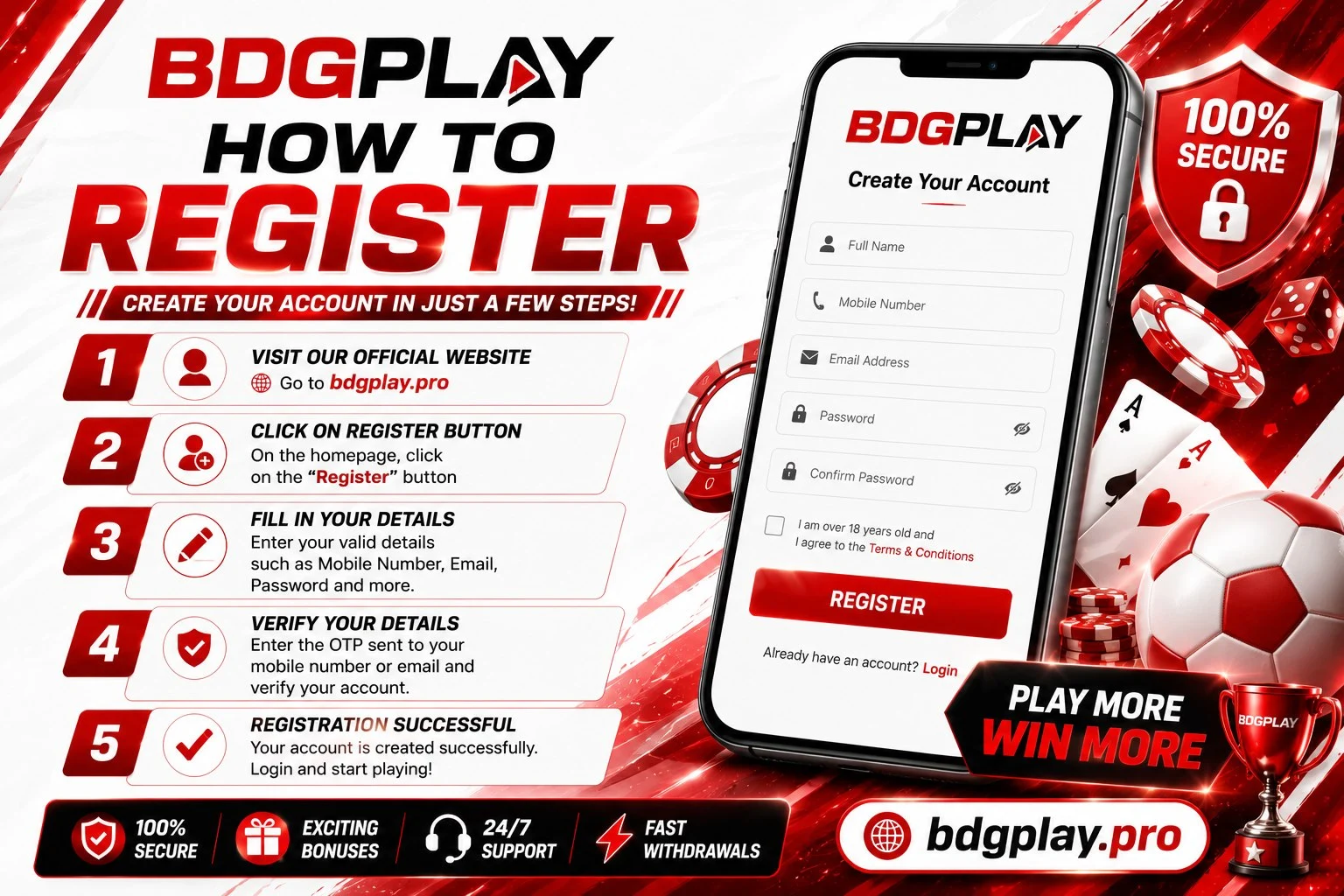 BDG Bet Register – Free Account Creation for Indian Players 2026